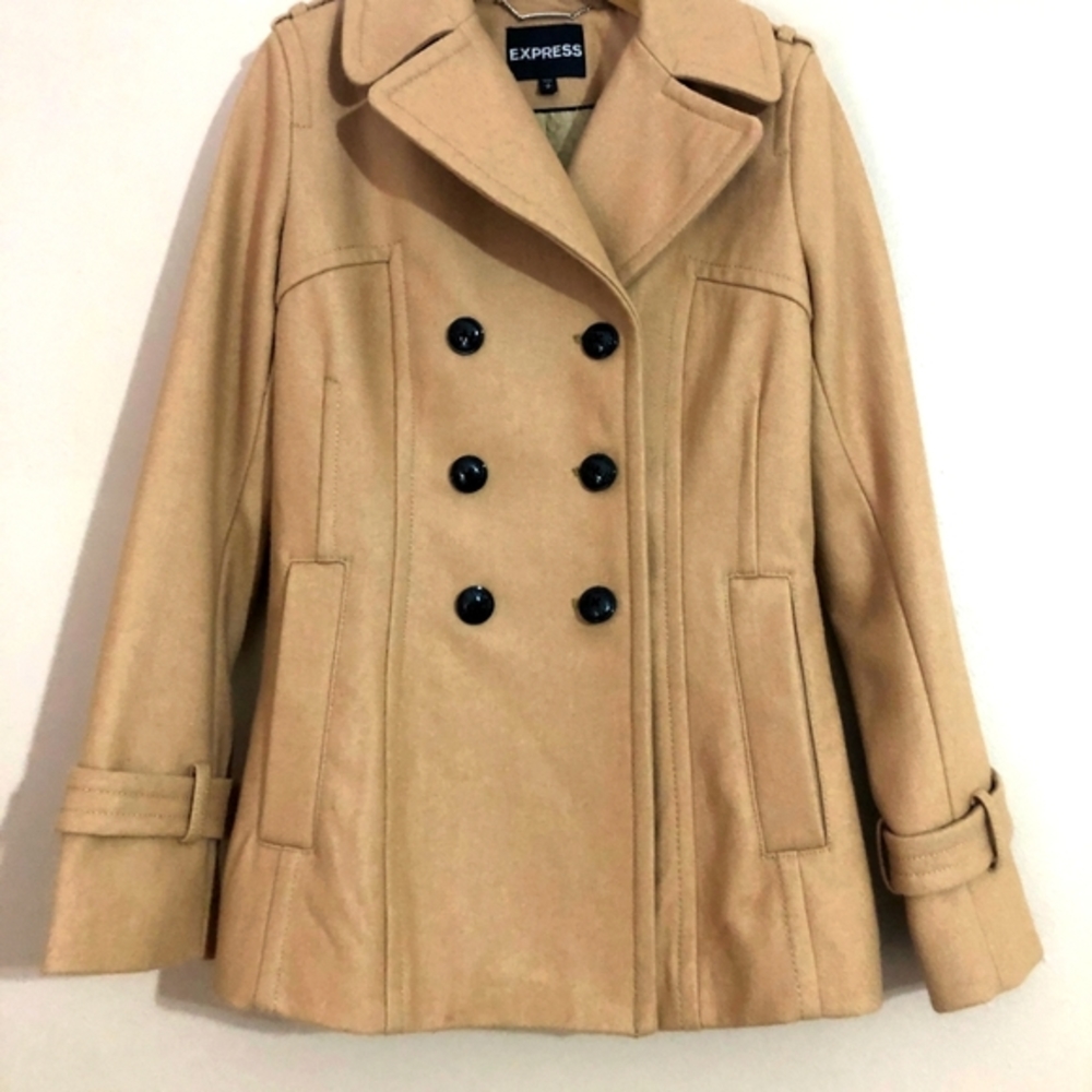 Express Peplum Pea Coat